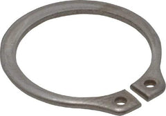Rotor Clip - 0.704" Groove Diam, 3/4" Shaft Diam, Zinc-Plated Stainless Steel, Snap External Retaining Rings - 0.046" Groove Width, 0.023" Groove Depth, 0.042" Ring Thickness, Grade 15-7 Grade 632 - Industrial Tool & Supply
