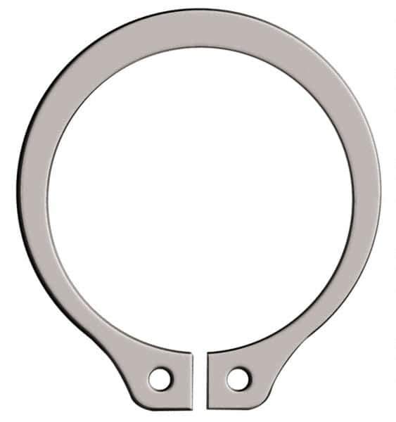 Rotor Clip - 1-13/32" Groove Diam, 1-1/2" Shaft Diam, Zinc-Plated Stainless Steel, Snap External Retaining Rings - 0.056" Groove Width, 0.047" Groove Depth, 0.05" Ring Thickness, Grade 15-7 Grade 632 - Industrial Tool & Supply