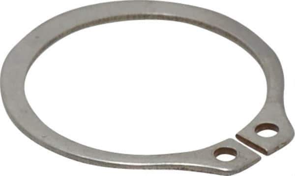 Rotor Clip - 0.94" Groove Diam, 1" Shaft Diam, Zinc-Plated Stainless Steel, Snap External Retaining Rings - 0.046" Groove Width, 0.03" Groove Depth, 0.042" Ring Thickness, Grade 15-7 Grade 632 - Industrial Tool & Supply
