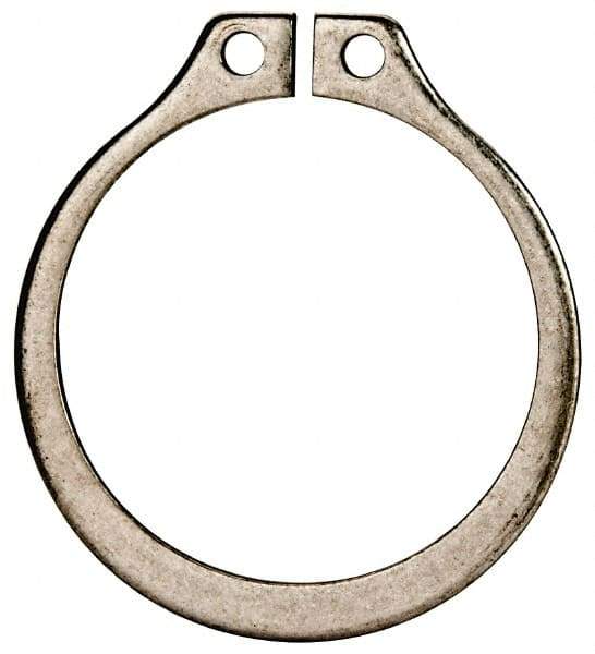Rotor Clip - 1.059" Groove Diam, 1-1/8" Shaft Diam, Zinc-Plated Stainless Steel, Snap External Retaining Rings - 0.056" Groove Width, 0.033" Groove Depth, 0.05" Ring Thickness, Grade 15-7 Grade 632 - Industrial Tool & Supply
