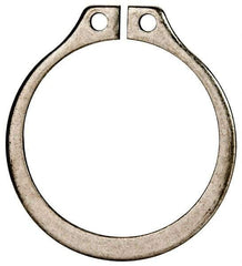 Rotor Clip - 1.059" Groove Diam, 1-1/8" Shaft Diam, Zinc-Plated Stainless Steel, Snap External Retaining Rings - 0.056" Groove Width, 0.033" Groove Depth, 0.05" Ring Thickness, Grade 15-7 Grade 632 - Industrial Tool & Supply
