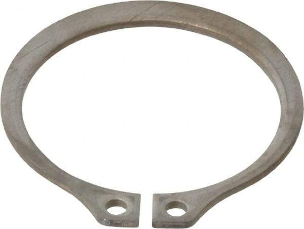 Rotor Clip - 1.118" Groove Diam, 1-3/16" Shaft Diam, Zinc-Plated Stainless Steel, Snap External Retaining Rings - 0.056" Groove Width, 0.035" Groove Depth, 0.05" Ring Thickness, Grade 15-7 Grade 632 - Industrial Tool & Supply
