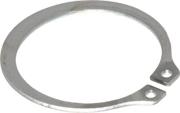 Rotor Clip - 1.176" Groove Diam, 1-1/4" Shaft Diam, Zinc-Plated Stainless Steel, Snap External Retaining Rings - 0.056" Groove Width, 0.037" Groove Depth, 0.05" Ring Thickness, Grade 15-7 Grade 632 - Industrial Tool & Supply