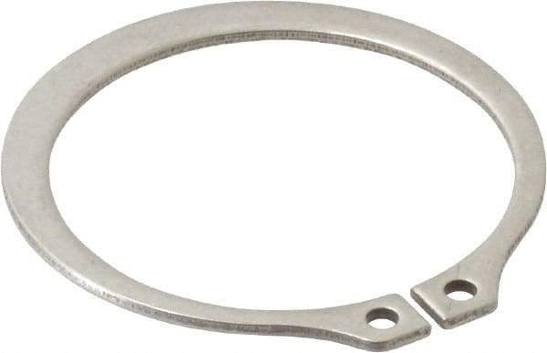 Rotor Clip - 1.291" Groove Diam, 1-3/8" Shaft Diam, Zinc-Plated Stainless Steel, Snap External Retaining Rings - 0.056" Groove Width, 0.042" Groove Depth, 0.05" Ring Thickness, Grade 15-7 Grade 632 - Industrial Tool & Supply