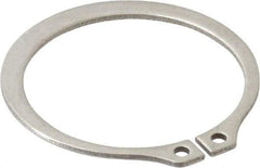 Rotor Clip - 1.291" Groove Diam, 1-3/8" Shaft Diam, Zinc-Plated Stainless Steel, Snap External Retaining Rings - 0.056" Groove Width, 0.042" Groove Depth, 0.05" Ring Thickness, Grade 15-7 Grade 632 - Industrial Tool & Supply