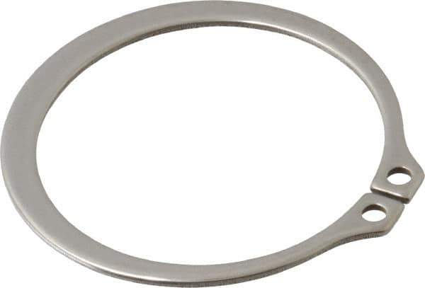 Rotor Clip - 1.886" Groove Diam, 2" Shaft Diam, Zinc-Plated Stainless Steel, Snap External Retaining Rings - 0.068" Groove Width, 0.057" Groove Depth, 0.062" Ring Thickness, Grade 15-7 Grade 632 - Industrial Tool & Supply