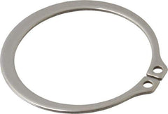 Rotor Clip - 1.886" Groove Diam, 2" Shaft Diam, Zinc-Plated Stainless Steel, Snap External Retaining Rings - 0.068" Groove Width, 0.057" Groove Depth, 0.062" Ring Thickness, Grade 15-7 Grade 632 - Industrial Tool & Supply