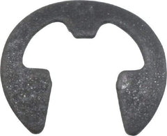 Rotor Clip - 0.095" Groove Diam, 1/8" Shaft Diam, Phosphate Steel, Bowed E Style External Retaining Rings - 0.022" Groove Width, 0.015" Groove Depth, 0.01" Ring Thickness, Grade 1060-1090 - Industrial Tool & Supply