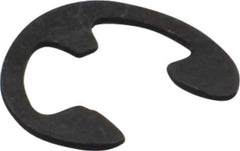 Rotor Clip - 0.147" Groove Diam, 3/16" Shaft Diam, Phosphate Steel, Bowed E Style External Retaining Rings - 0.03" Groove Width, 0.02" Groove Depth, 0.015" Ring Thickness, Grade 1060-1090 - Industrial Tool & Supply
