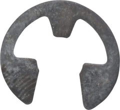 Rotor Clip - 0.21" Groove Diam, 1/4" Shaft Diam, Phosphate Steel, Bowed E Style External Retaining Rings - 0.047" Groove Width, 0.02" Groove Depth, 0.025" Ring Thickness, Grade 1060-1090 - Industrial Tool & Supply