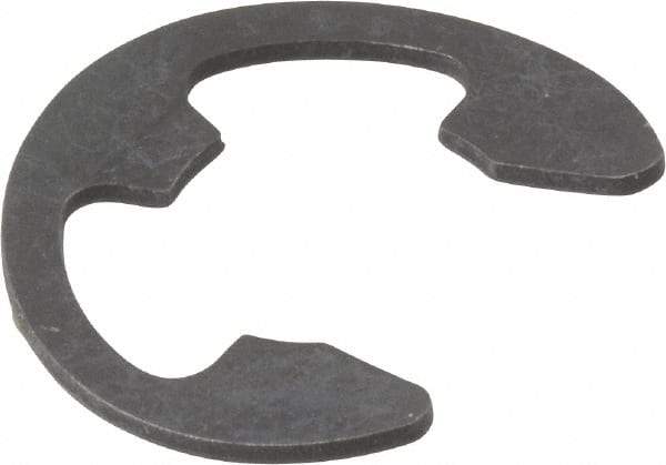 Rotor Clip - 0.485" Groove Diam, 5/8" Shaft Diam, Phosphate Steel, Bowed E Style External Retaining Rings - 0.077" Groove Width, 0.07" Groove Depth, 0.042" Ring Thickness, Grade 1060-1090 - Industrial Tool & Supply