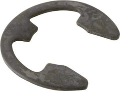 Rotor Clip - 0.58" Groove Diam, 3/4" Shaft Diam, Phosphate Steel, Bowed E Style External Retaining Rings - 0.085" Groove Width, 0.085" Groove Depth, 0.05" Ring Thickness, Grade 1060-1090 - Industrial Tool & Supply