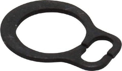 Rotor Clip - 3.8mm Groove Diam, 4mm Shaft Diam, Phosphate & Oil Steel, Snap External Retaining Rings - 0.5mm Groove Width, 0.1mm Groove Depth, 0.4mm Ring Thickness, Grade 1060-1090 - Industrial Tool & Supply