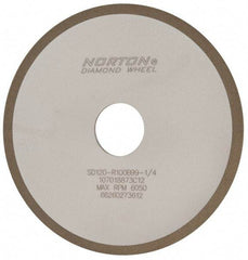 Norton - 6" Diam x 1-1/4" Hole x 1/8" Thick, 120 Grit Surface Grinding Wheel - Diamond, Type 1A1, Fine Grade, Resinoid Bond - Industrial Tool & Supply
