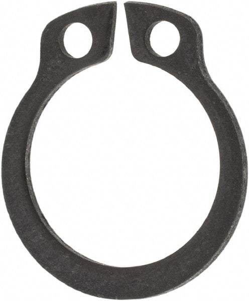 Rotor Clip - 11.5mm Groove Diam, 12mm Shaft Diam, Phosphate & Oil Steel, Snap External Retaining Rings - 1.1mm Groove Width, 0.25mm Groove Depth, 1mm Ring Thickness, Grade 1060-1090 - Industrial Tool & Supply