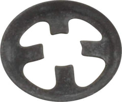 Rotor Clip - 1/8" Shaft Diam, Phosphate Steel, Self Locking External Retaining Rings - 0.01" Ring Thickness, Grade 1060-1090 - Industrial Tool & Supply