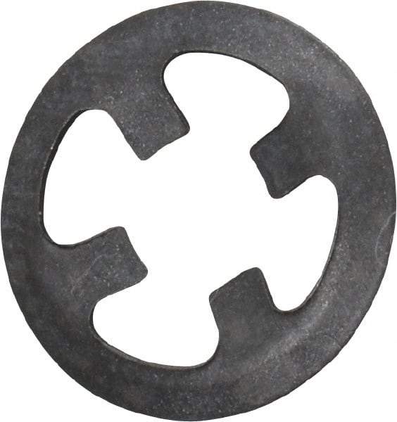 Rotor Clip - 5/32" Shaft Diam, Phosphate Steel, Self Locking External Retaining Rings - 0.01" Ring Thickness, Grade 1060-1090 - Industrial Tool & Supply