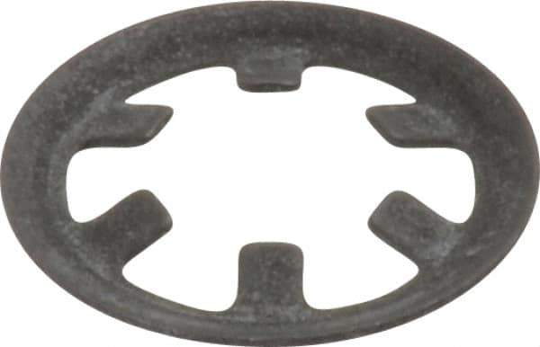 Rotor Clip - 1/4" Shaft Diam, Phosphate Steel, Self Locking External Retaining Rings - 0.015" Ring Thickness, Grade 1060-1090 - Industrial Tool & Supply