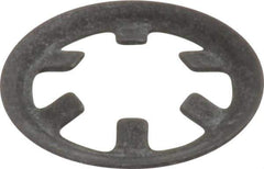 Rotor Clip - 1/4" Shaft Diam, Phosphate Steel, Self Locking External Retaining Rings - 0.015" Ring Thickness, Grade 1060-1090 - Industrial Tool & Supply