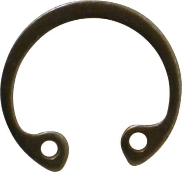 Rotor Clip - 0.025" Thick, Zinc Yellow Dichromate Finish, Steel Snap Internal Retaining Ring - 0.029" Groove Width, 0.012" Groove Depth, 0.461" Groove Diam, Grade 1060-1090 - Industrial Tool & Supply