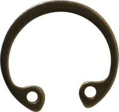 Rotor Clip - 0.025" Thick, Zinc Yellow Dichromate Finish, Steel Snap Internal Retaining Ring - 0.029" Groove Width, 0.012" Groove Depth, 0.461" Groove Diam, Grade 1060-1090 - Industrial Tool & Supply
