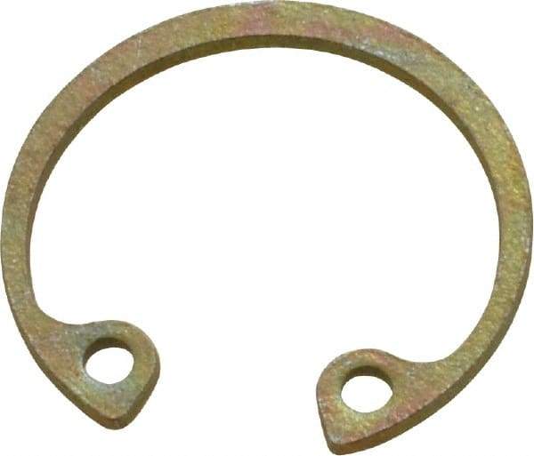 Rotor Clip - 0.035" Thick, Zinc Yellow Dichromate Finish, Steel Snap Internal Retaining Ring - 0.039" Groove Width, 0.02" Groove Depth, 0.665" Groove Diam, Grade 1060-1090 - Industrial Tool & Supply