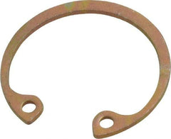 Rotor Clip - 0.035" Thick, Zinc Yellow Dichromate Finish, Steel Snap Internal Retaining Ring - 0.039" Groove Width, 0.023" Groove Depth, 0.796" Groove Diam, Grade 1060-1090 - Industrial Tool & Supply