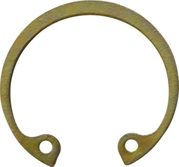 Rotor Clip - 0.042" Thick, Zinc Yellow Dichromate Finish, Steel Snap Internal Retaining Ring - 0.046" Groove Width, 0.028" Groove Depth, 0.931" Groove Diam, Grade 1060-1090 - Industrial Tool & Supply