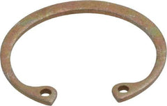 Rotor Clip - 0.042" Thick, Zinc Yellow Dichromate Finish, Steel Snap Internal Retaining Ring - 0.046" Groove Width, 0.033" Groove Depth, 1.066" Groove Diam, Grade 1060-1090 - Industrial Tool & Supply