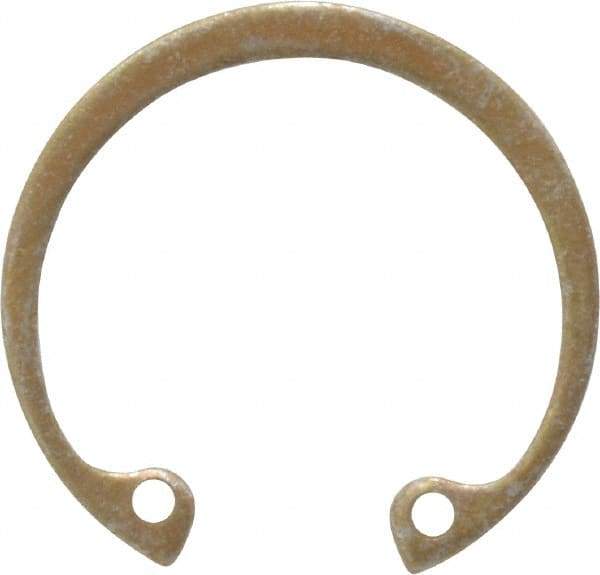 Rotor Clip - 0.05" Thick, Zinc Yellow Dichromate Finish, Steel Snap Internal Retaining Ring - 0.056" Groove Width, 0.036" Groove Depth, 1.197" Groove Diam, Grade 1060-1090 - Industrial Tool & Supply