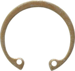 Rotor Clip - 0.05" Thick, Zinc Yellow Dichromate Finish, Steel Snap Internal Retaining Ring - 0.056" Groove Width, 0.036" Groove Depth, 1.197" Groove Diam, Grade 1060-1090 - Industrial Tool & Supply