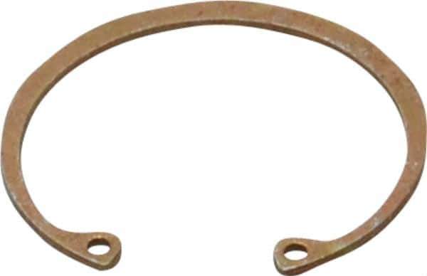 Rotor Clip - 0.05" Thick, Zinc Yellow Dichromate Finish, Steel Snap Internal Retaining Ring - 0.056" Groove Width, 0.047" Groove Depth, 1.594" Groove Diam, Grade 1060-1090 - Industrial Tool & Supply
