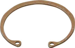 Rotor Clip - 0.05" Thick, Zinc Yellow Dichromate Finish, Steel Snap Internal Retaining Ring - 0.056" Groove Width, 0.047" Groove Depth, 1.594" Groove Diam, Grade 1060-1090 - Industrial Tool & Supply