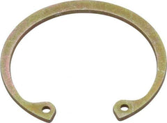 Rotor Clip - 0.062" Thick, Zinc Yellow Dichromate Finish, Steel Snap Internal Retaining Ring - 0.068" Groove Width, 0.05" Groove Depth, 1.725" Groove Diam, Grade 1060-1090 - Industrial Tool & Supply