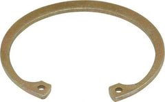 Rotor Clip - 0.062" Thick, Zinc Yellow Dichromate Finish, Steel Snap Internal Retaining Ring - 0.068" Groove Width, 0.054" Groove Depth, 1.858" Groove Diam, Grade 1060-1090 - Industrial Tool & Supply