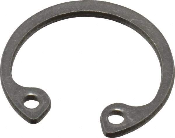 Rotor Clip - 0.035" Thick, Stainless Steel Snap Internal Retaining Ring - 0.039" Groove Width, 0.015" Groove Depth, 0.53" Groove Diam, Grade 15-7 Grade 632 - Industrial Tool & Supply