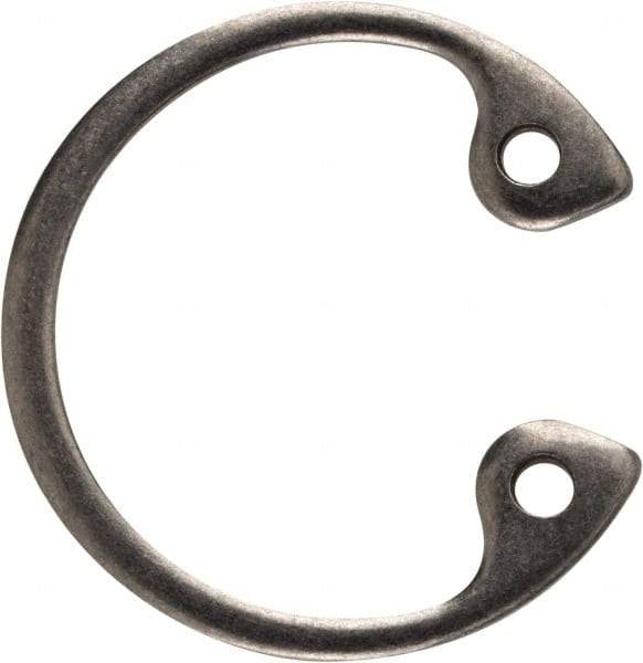 Rotor Clip - 0.035" Thick, Stainless Steel Snap Internal Retaining Ring - 0.039" Groove Width, 0.017" Groove Depth, 0.596" Groove Diam, Grade 15-7 Grade 632 - Industrial Tool & Supply