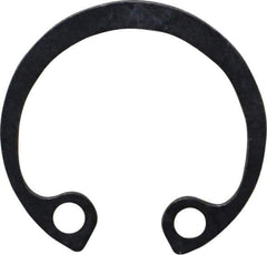 Rotor Clip - 19mm Nominal, 1mm Thick, Phosphate Finish, Steel Snap Internal Retaining Ring - 1.1mm Groove Width, 0.5mm Groove Depth, 19mm Groove Diam, Grade 1060-1090 - Industrial Tool & Supply