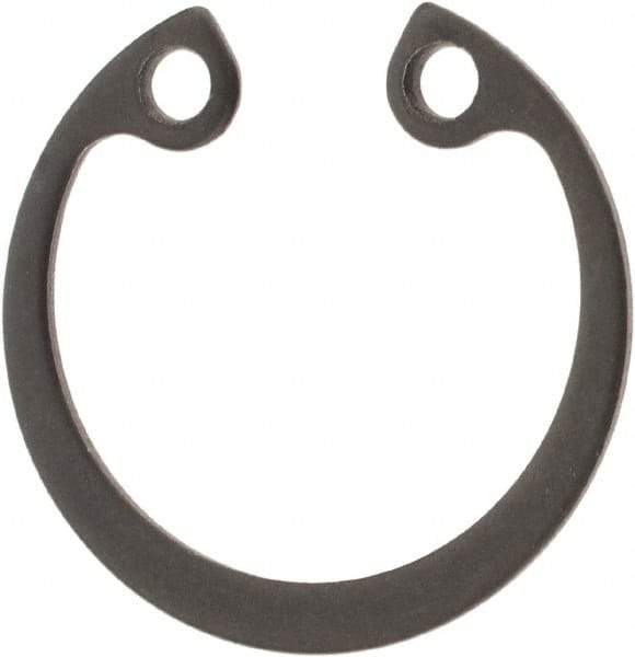 Rotor Clip - 21mm Nominal, 1mm Thick, Phosphate Finish, Steel Snap Internal Retaining Ring - 1.1mm Groove Width, 0.5mm Groove Depth, 21mm Groove Diam, Grade 1060-1090 - Industrial Tool & Supply