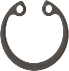 Rotor Clip - 21mm Nominal, 1mm Thick, Phosphate Finish, Steel Snap Internal Retaining Ring - 1.1mm Groove Width, 0.5mm Groove Depth, 21mm Groove Diam, Grade 1060-1090 - Industrial Tool & Supply
