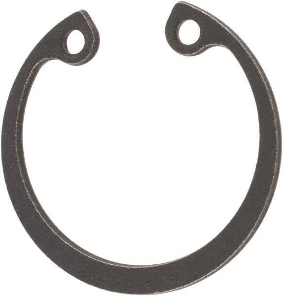 Rotor Clip - 25.2mm Nominal, 1.2mm Thick, Phosphate Finish, Steel Snap Internal Retaining Ring - 1.3mm Groove Width, 0.6mm Groove Depth, 25.2mm Groove Diam, Grade 1060-1090 - Industrial Tool & Supply
