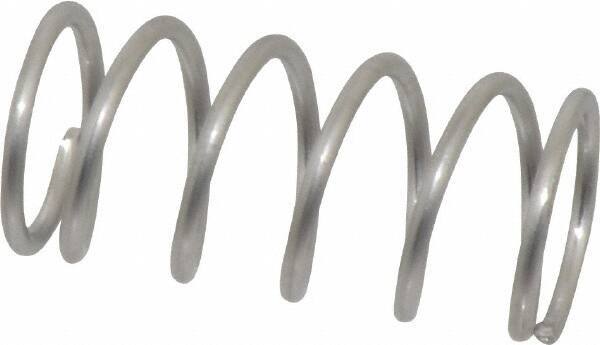 Value Collection - 0.6" OD, 0.062" Wire, 1-1/4" Free Length, Compression Spring - 20.61 Lb Spring Rating - Industrial Tool & Supply
