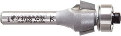 Amana Tool - 5/8" Cut Diam, 9/32" Length of Cut, 2 Flute Chamfer Edge Profile Router Bit - Carbide-Tipped, 1/4" Shank Diam, 2-3/32" OAL, Uncoated - Industrial Tool & Supply