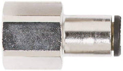 Coilhose Pneumatics - 1/4" OD, 1/8 NPT, Glass Reinforced Nylon/Nickel Plated Brass Push-to-Connect Female Connector - 225 Max psi - Industrial Tool & Supply