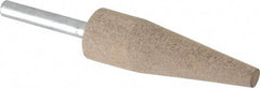 Cratex - 3/4" Head Diam x 2-1/2" Thickness, A1, Cone End, Aluminum Oxide Mounted Point - Medium Grade, 80 Grit, 13,120 RPM - Industrial Tool & Supply