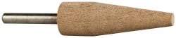 Cratex - 3/4" Head Diam x 2-1/2" Thickness, A1, Cone End, Aluminum Oxide Mounted Point - Fine Grade, 120 Grit, 13,120 RPM - Industrial Tool & Supply