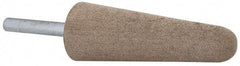 Cratex - 1" Head Diam x 2-3/4" Thickness, A3, Tree End, Aluminum Oxide Mounted Point - Fine Grade, 120 Grit, 10,730 RPM - Industrial Tool & Supply