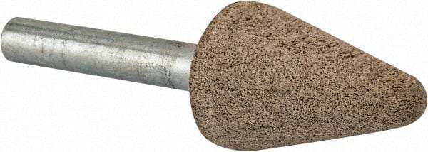 Cratex - 3/4" Head Diam x 1-1/8" Thickness, A5, Tree End, Aluminum Oxide Mounted Point - Medium Grade, 80 Grit, 27,000 RPM - Industrial Tool & Supply