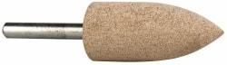 Cratex - 7/8" Head Diam x 2" Thickness, A11, Pointed Tree End, Aluminum Oxide Mounted Point - Medium Grade, 80 Grit, 12,000 RPM - Industrial Tool & Supply