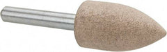 Cratex - 11/16" Head Diam x 1-1/4" Thickness, A12, Pointed Tree End, Aluminum Oxide Mounted Point - Fine Grade, 120 Grit, 27,370 RPM - Industrial Tool & Supply